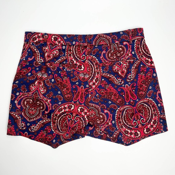 Banana Republic Womens Size 2 Blue Paisley Shorts Summer Beach - Picture 4 of 7